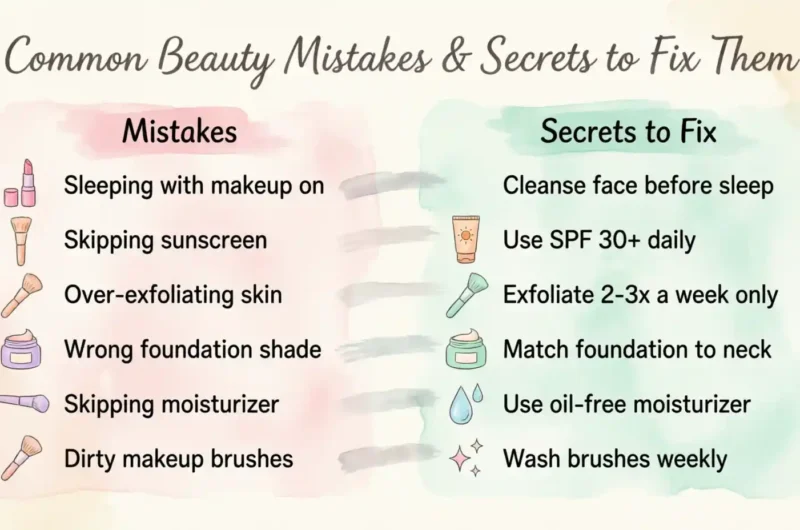 Common Beauty Mistakes Women Make and Secrets to Fix