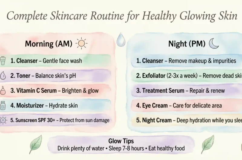 Complete Skincare Routine for Healthy Glowing Guide