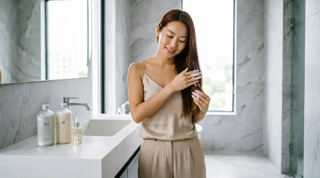 Use lightweight products. Concentrate conditioner on the lengths and ends. Avoid applying excessive amounts of styling products. Keep the roots relatively clean.