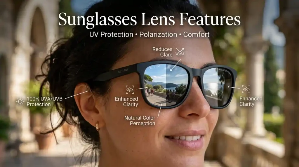 sunglasses lens features and UV protection