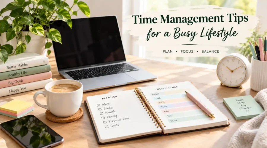 Time management planner for a busy lifestyle